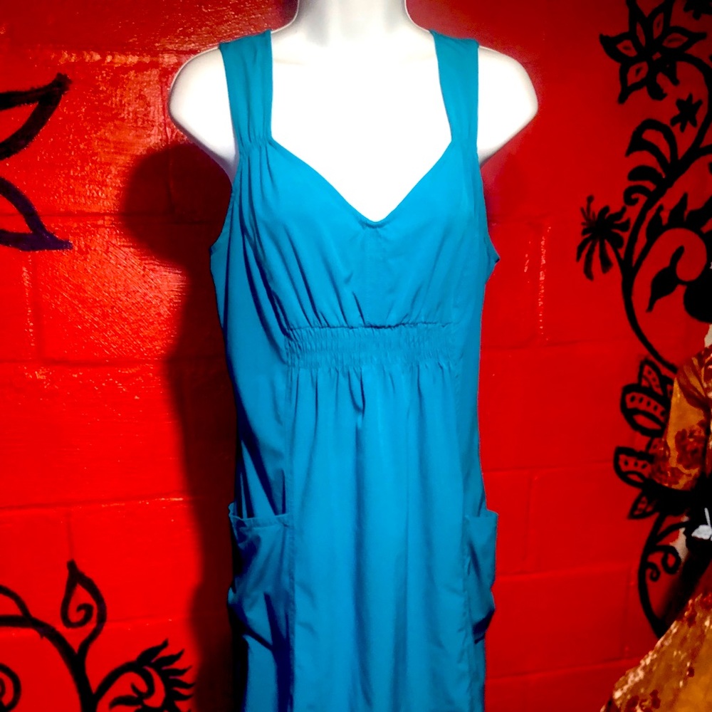 Athleta Teal Mini Tank Dress